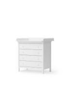 Refined White Nursery Dresser with 4 Drawers