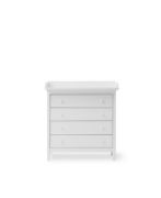 Refined White Nursery Dresser with 4 Drawers